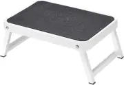 Onestep | Steel Step | One Large Step with Non-Skid Mat | Folding Safety Mechani