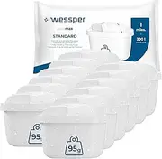Wessper Water Filter Cartridges Set of 12 | Replacement for Brita Maxtra + Water Filter | Water Filter Cartridges Reduces Chlorine & Limescale | Purer Water | Compatible with Brita Jug