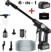 Cordless Pressure Washer Portable Power Washer w/ Battery Nozzle Home Car Wash K