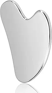 TAVVKE Gua Sha Facial Tool, Stainless Steel Guasha Scraping Massage Tool, Lymphatic Drainage Massage Scraper for Face, Eyes, Neck, Body