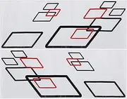 Nutriess Body Side Sticker 100x38cm PVC Decals Racing Style Decoration Custom Black Red Waterproof Universal Auto Truck SUV for Car Exterior Design (Black Red)