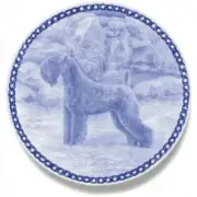 Kerry Blue Terrier - Dog Plate made in Denmark Fine European Porcelain