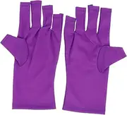 TOGEVAL 2Pcs Protection Half Finger Gloves for Gel Manicure Fingerless Nail Gloves for Manicure Tools and Hand Protection Design