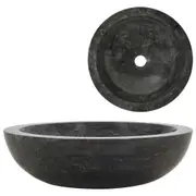 Sink 40x12 cm Marble Black vidaXL