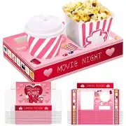 20 Pcs Valentine's Day Movie Night Supplies Galentines Movie Night Paper Snac...