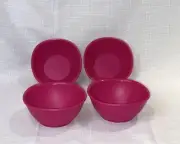 ✅BrandNew Tupperware Small Legacy Soup Bowls Set Of Four 1 3/4-Cup~Fuchsia Pink*