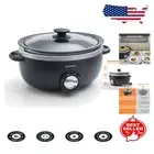 Versatile Slow Cooker - 6.5 Qt Non-Stick Aluminum with Safe Touch Control