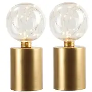 2pcs Portable Cordless Battery Powered Table Lamp for Living Room Home Decor