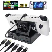 6 in 1 Type-C USB 3.0 HUB Docking Station for ASUS ROG Ally Gaming Console Stand