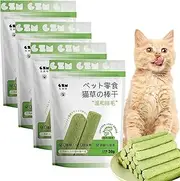 Cat Grass Stick Treats, Catnip Chew Toys for Cat, Natural Dried Snacks Grinding Rod for Indoor Kitten, Edible Cat Molar Toys for Cleaning Teeth Remove Hairball (120g)