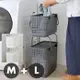 日本 Like-it [窄款隙縫型多功能可堆疊含蓋收納籃 洗衣籃(二層組)