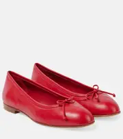 [Manolo Blahnik] Manolo Blahnik Veralli Verona leather ballet flats AU 4 red