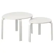 SVALSTA nest of tables, set of 2, white stain