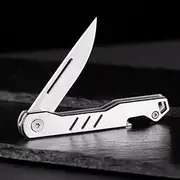 14.5cm Folding Pocket Knife, Stainless Steel, Keychain Multitool, Portable Kitchen Fruit Cutter