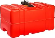 Scepter Portable Rectangular Tall Profile Marine Fuel Tank Caddy, Fuel Can Container with Vented Cap for Boats and Watercraft, 12 Gallon
