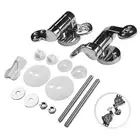 Premium Toilet Hinge Kit with Adjustable Chrome Plated Hinges for Wood Pews