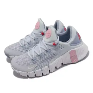 【NIKE 耐吉】訓練鞋 Wmns Free Metcon 4 女鞋 淺藍 粉 復古 經典 健身 運動鞋(CZ0596-003)