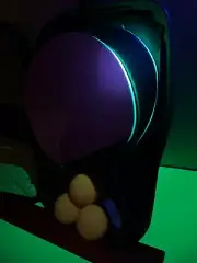 Midnite Match Blacklight / UV Ping Pong Paddles includes 3 Balls (non-UV) + Case