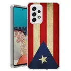For Samsung Galaxy A23 5g A52 A53 TPU Case Cover+Glass(Grunge PR Flag)