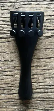 VNTTP12 Ebony violin tailpiece with fine tuners 1/2 size