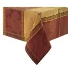 Pumpkin Grid Jacquard 60-inch x 120-inch Autumn Fall Tablecloth