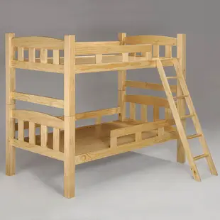 YoStyle 雅登3.5尺雙層床-原木色 單人床 兒童上下舖 宿舍 小孩房 專人配送