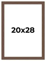 20x28 Frame Brown Farmhouse Solid Wood Picture Frame Width 1.5 Inches | Interior