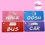 3D Printed After School Bag Tag Keyring – Custom Name Label for Kids Bags