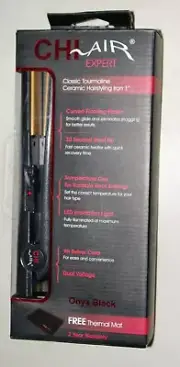 CHI air Expert Classic Onyx Black Tourmaline Ceramic Styling Iron W/MAT CA1010