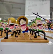 VAGA Studio One Piece Hunger Luffy Zoro Sanji Resin Statue In Stock H11cm Anime