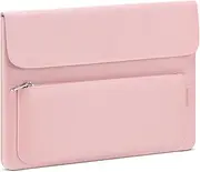DOMISO 15.6inch Laptop Sleeve Case Water-Resistant Computer Cover Bag with Small Pocket for Dell, HP, Asus Notebook,Pink