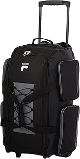 [Fila] 26" Lightweight Rolling Duffel Bag, Black, One Size, 26" Lightweight Rolling Duffel Bag