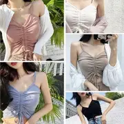Drawstring Camisole Top Light Blue - One Size