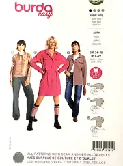 Burda 6024 Misses Jacket Sewing Pattern NEW Uncut Sizes 8-22 Super Easy!