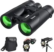 10x42 Binoculars for Adults High Powered: Timorn Lightweight Binoculars for Bird Watching with Phone Adapter Tripod, Waterproof Fogproof HD Binoculars for Hunting, Trekking, Hiking,Travel, Sports
