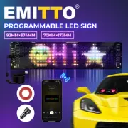 Emitto Car LED Window Sign Dynamic Display Screen Panel APP Control Waterproof