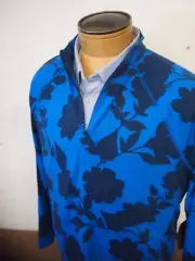G/FORE Performance Fabric Floral Quarter-Zip Pullover NWT Large $155 Blue