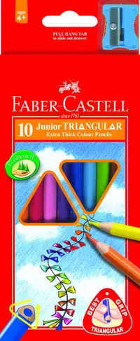 在飛比找誠品線上優惠-FABER-CASTELL 大三角油性色鉛筆/10色