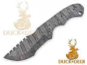 7.5" Long Handmade Damascus Steel Blank Blade Tracker Knife Fixed Blade Knife