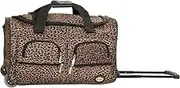 [Rockland] Melbourne Hardside Expandable Spinner Wheel Luggage, Leopard, 22", Melbourne Hardside Expandable Spinner Wheel Luggage