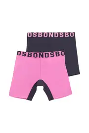 [Bonds] Bonds Girls Anti Chafe Short 2 Pack Size: 8/10, Moisture-Wicking 8/10 Multicolor