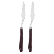 2pcs E6 Painting Palette Knife Stainless Steel Art Spatula Scraper Mixing Tool
