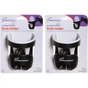 2PK Dreambaby Bottle/Sippy Cup Holder w/ Clamp For Stroller/Pram Black/White