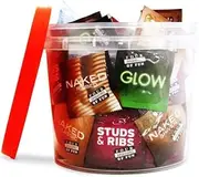 Four Seasons Assorted Pleasures Bulk Condoms Bucket, 144 count, Pack of 144