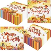 40PCS Thanksgiving Napkins Disposable Fall Cocktail Napkins Give Thanks Paper Napkins Party Supplies for Autumn Fall Thanksgiving Dinner Party Decoration Supplies
