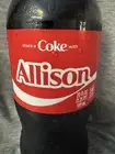 Share a Coke with Allison 2025 Personalized Gift Coca~Cola Bottle 20oz