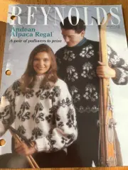 REYNOLDS Knitting Pattern 471 Andean Alpaca His & Hers Pattern Pullover Sweater