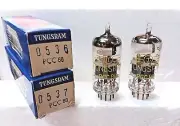 PCC88 (ECC88 6DJ8)TUNGSRAM-Matched PAIR Matched Date 1970 NOS NIB