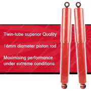 2 Rear KYB SKORCHED 4'S Shock Absorbers for Isuzu D-Max TF 12-20 Lifted Susp.