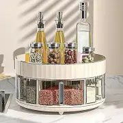 Rotating Spice Storage 2 Tier Round for Cupboard Pantry Storage Countertop
